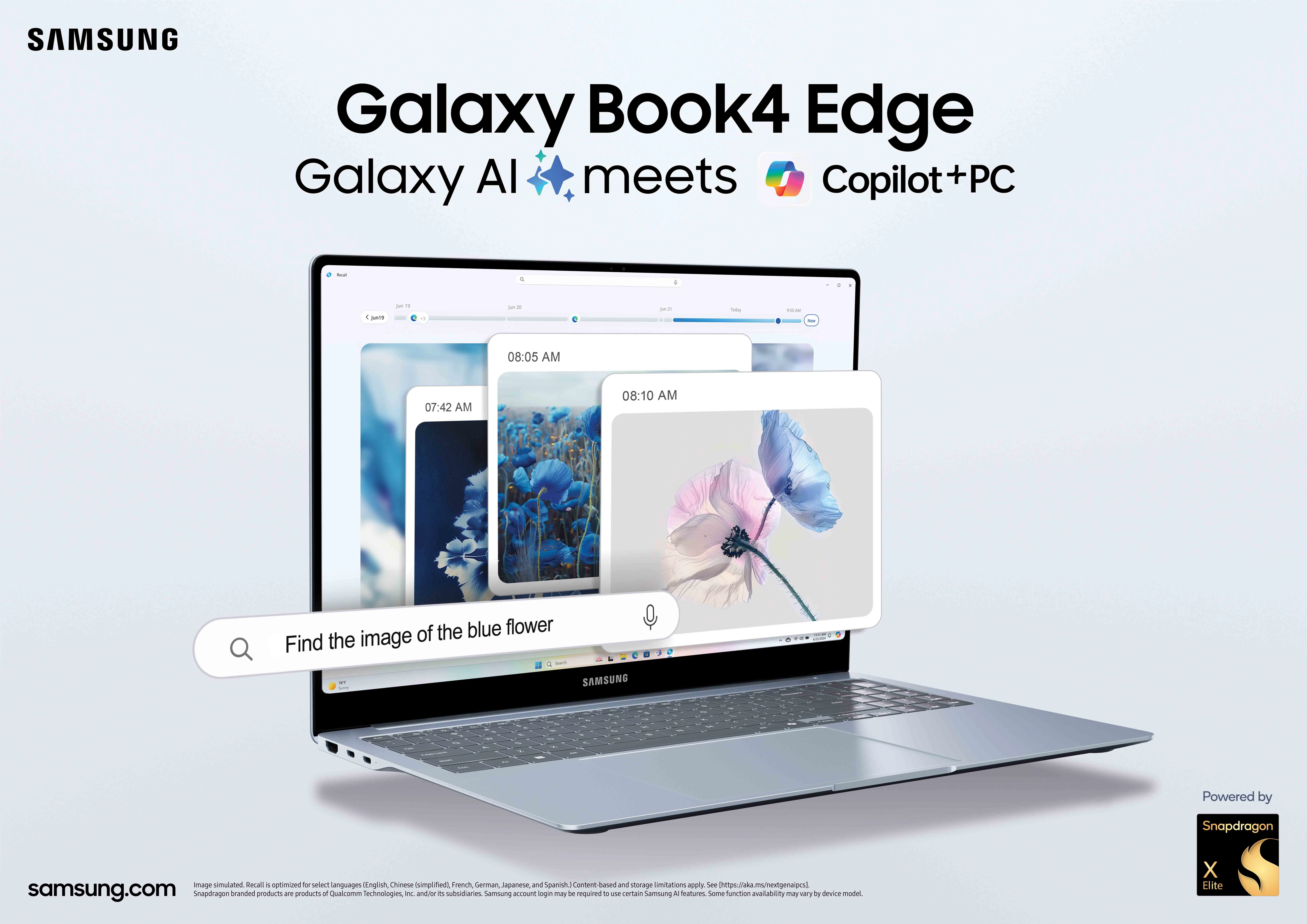 Imagem oficial de produtividade do Galaxy Book4 Edge